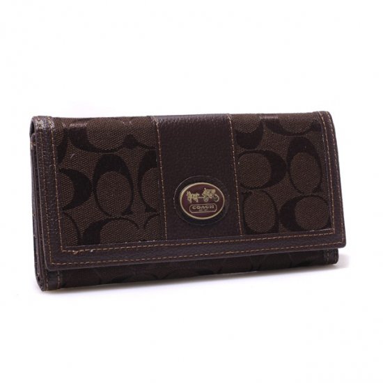 Coach Legacy Slim Envelope in Signature Large Coffee Wallets BLL | Coach Outlet Canada